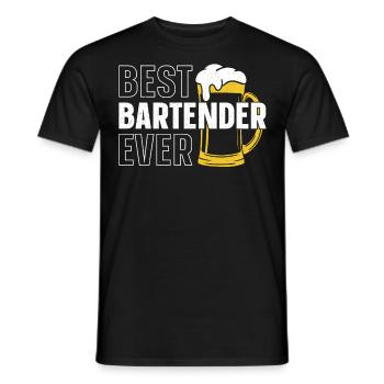 Bartender Mixologist Best - Männer T-Shirt - Schwarz - Vorne - AI Model Male 178 light (178cm)