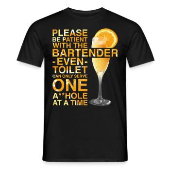 Bartender Mixologist Please Be - Men's T-Shirt - black - Front - AI Model Male 178 light (178cm)