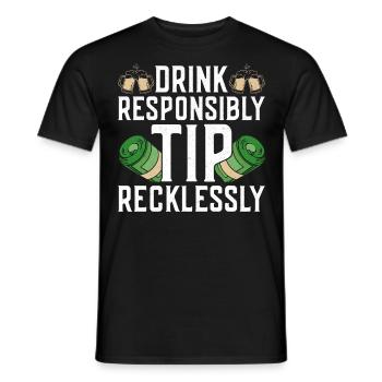 Bartender Mixologist Drink - Männer T-Shirt - Schwarz - Vorne - AI Model Male 178 light (178cm)