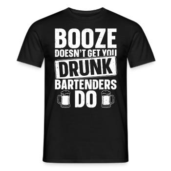 Bartender Mixologist Booze Doesn't - Männer T-Shirt - Schwarz - Vorne - AI Model Male 178 light (178cm)