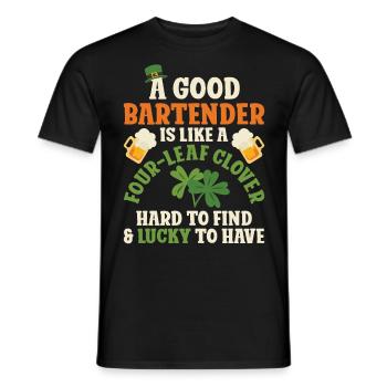 Bartender Mixologist St Patricks - Männer T-Shirt - Schwarz - Vorne - AI Model Male 178 light (178cm)