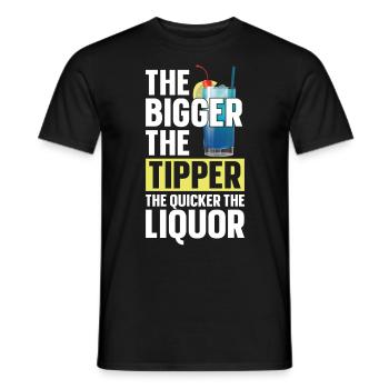 Bartender Mixologist The Bigger - Men's T-Shirt - black - Front - AI Model Male 178 light (178cm)