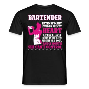 Barman Mixologue Barman - T-shirt homme - noir - Devant - AI Model Male 178 light (178cm)