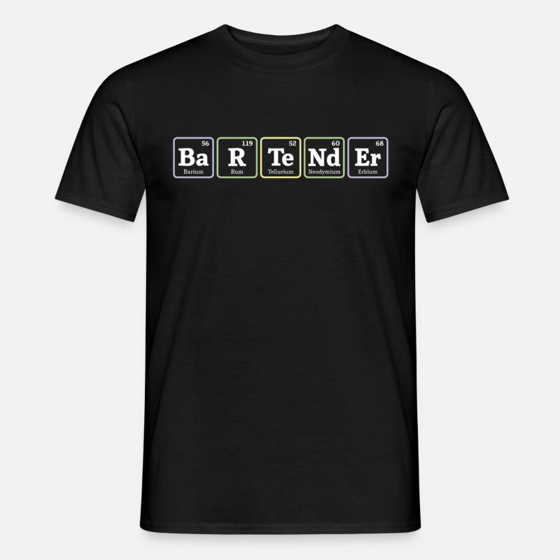 Bartender Mixologist Elements - Men’s T-shirt - black
