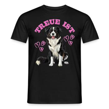 Dog Mom FIDELITY IS BORDER COLLIE Dog Owner - Men's T-Shirt - black - Front - AI Model Male 178 light (178cm)