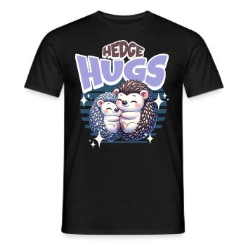 Câlins de hérisson - T-shirt homme - noir - Devant - AI Model Male 178 light (178cm)