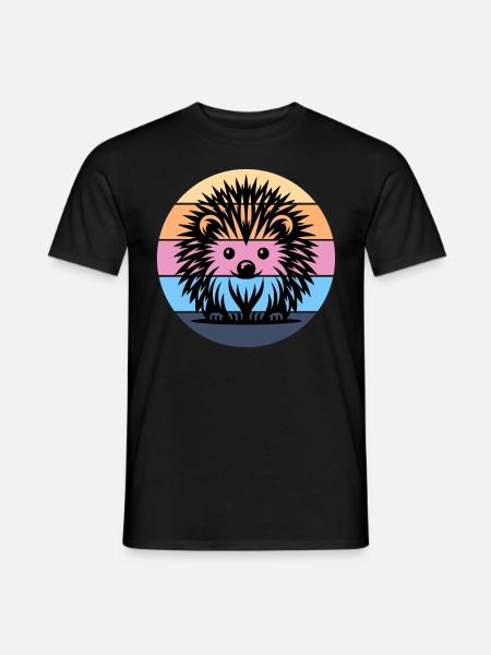 Igel - Männer T-Shirt - Schwarz