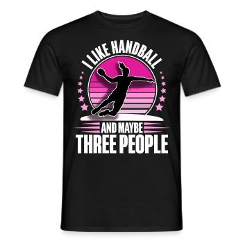 Handball Handballerin - Männer T-Shirt - Schwarz - Vorne - AI Model Male 178 light (178cm)