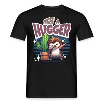 Pas un cactus hérisson Hugger - T-shirt homme - noir - Devant - AI Model Male 178 light (178cm)