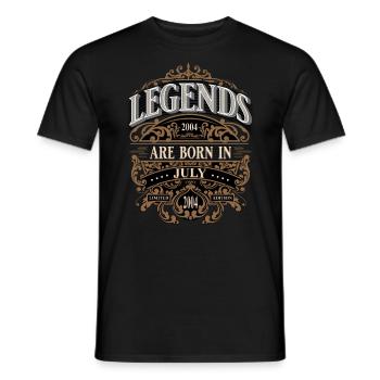 2004 Juillet Naissance Anniversaire Année de naissance - T-shirt homme - noir - Devant - AI Model Male 178 light (178cm)