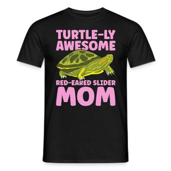 Red-eared Turtle Turtle - Men's T-Shirt - black - Front - AI Model Male 178 light (178cm)
