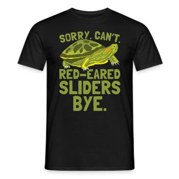 Red-eared Turtle Turtle - Men's T-Shirt - black - Front - AI Model Male 178 light (178cm)