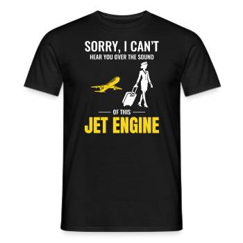 Flight Attendant Aviation Cabin Crew Airline Staff - Men's T-Shirt - black - Front - AI Model Male 178 light (178cm)
