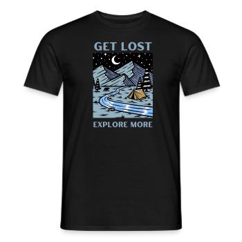 funny camping shirt - Männer T-Shirt - Schwarz - Vorne - AI Model Male 178 light (178cm)