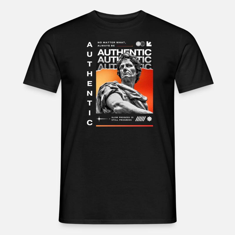 Authentic - Männer T-Shirt - Schwarz