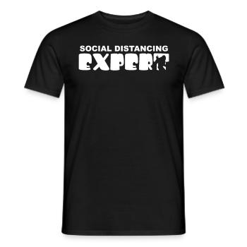 Social Distancing Expert Bigfoot - Men's T-Shirt - black - Front - AI Model Male 178 light (178cm)