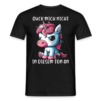 Ne me regarde pas sur ce ton - T-shirt homme - noir - Devant - AI Model Male 178 light (178cm)