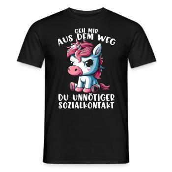 Écarte-toi de mon chemin, contact social inutile - T-shirt homme - noir - Devant - AI Model Male 178 light (178cm)