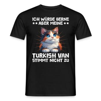 KAT EJER VILLE ELSKE, MEN MIN TYRKISKE VAREVOGN - Mænd T-shirt - sort - Foran - AI Model Male 178 light (178cm)