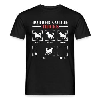 TOURS DE BORDER COLLIE Sture Chiens Border Collie - T-shirt homme - noir - Devant - AI Model Male 178 light (178cm)