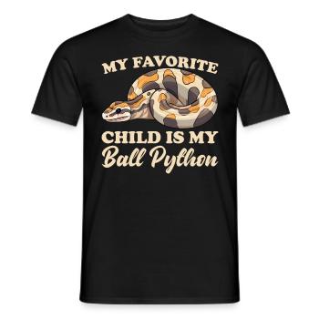 Banana Ball Python Herpetologist Coral Ball - Männer T-Shirt - Schwarz - Vorne - AI Model Male 178 light (178cm)
