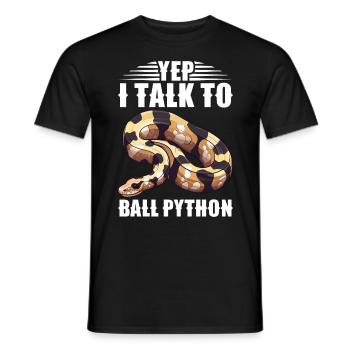 Banana Ball Python Herpetologist Coral Ball - Männer T-Shirt - Schwarz - Vorne - AI Model Male 178 light (178cm)