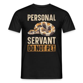 Banana Ball Python Herpetologist Coral Ball - Männer T-Shirt - Schwarz - Vorne - AI Model Male 178 light (178cm)