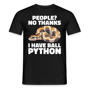 Banana Ball Python Herpetologist Coral Ball - Männer T-Shirt - Schwarz - Vorne - AI Model Male 178 light (178cm)