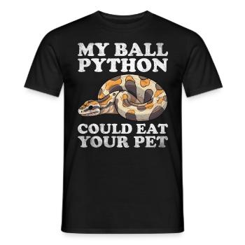 Banana Ball Python Herpetologist Coral Ball - Männer T-Shirt - Schwarz - Vorne - AI Model Male 178 light (178cm)