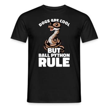Banana Ball Python Herpetologist Coral Ball - Männer T-Shirt - Schwarz - Vorne - AI Model Male 178 light (178cm)