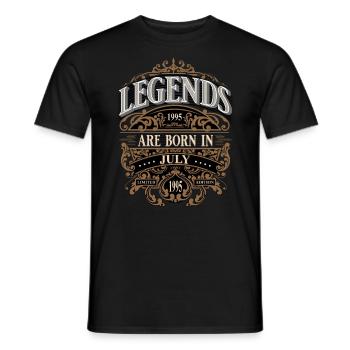 1995 Juillet Naissance Année de naissance - T-shirt homme - noir - Devant - AI Model Male 178 light (178cm)