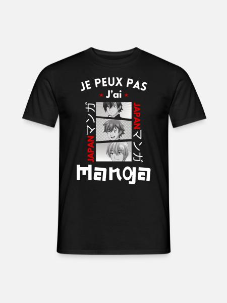 Je peux pas j'ai manga -manga - T-shirt homme - noir