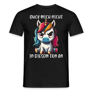 Ne me regarde pas sur ce ton - T-shirt homme - noir - Devant - AI Model Male 178 light (178cm)