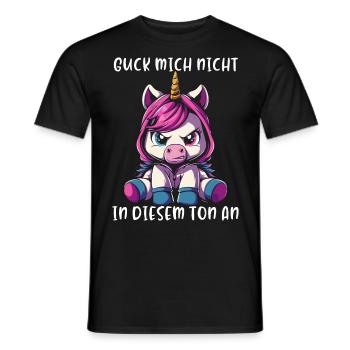 Ne me regarde pas sur ce ton - T-shirt homme - noir - Devant - AI Model Male 178 light (178cm)