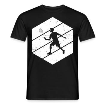 Squash Badminton players Women Badminton - Men's T-Shirt - black - Front - AI Model Male 178 light (178cm)