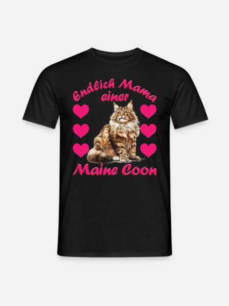 Maine Coon ENFIN MAMAN D’UN MAINE COON Drôle - T-shirt homme - noir