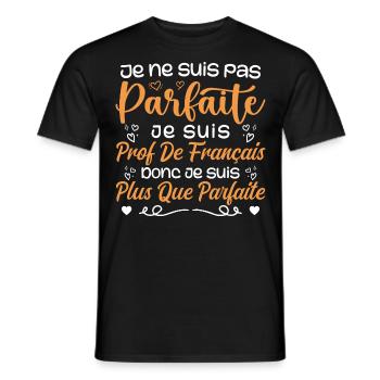 I am a French teacher - Men's T-Shirt - black - Front - AI Model Male 178 light (178cm)