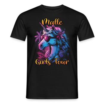 Malle Girls Tour - Männer T-Shirt - Schwarz - Vorne - AI Model Male 178 light (178cm)
