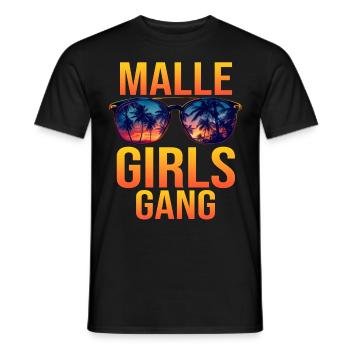 Malle Girls Gang - Männer T-Shirt - Schwarz - Vorne - AI Model Male 178 light (178cm)