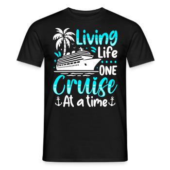 Vivre une croisière à la fois - T-shirt homme - noir - Devant - AI Model Male 178 light (178cm)