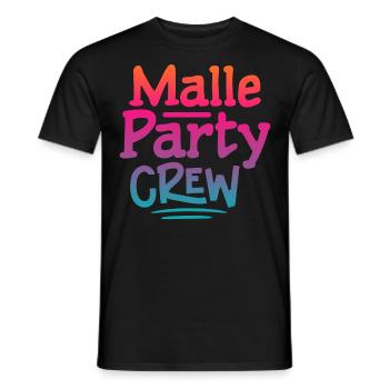 Malle Party Crew - Men's T-Shirt - black - Front - AI Model Male 178 light (178cm)