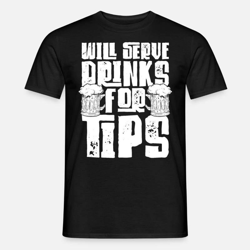 Bartender Mixologist Will Serve - Men’s T-shirt - black