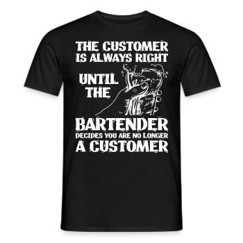 Barman Mixologue Le Client - T-shirt homme - noir - Devant - AI Model Male 178 light (178cm)