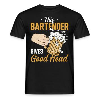 Bartender Mixologist This - Männer T-Shirt - Schwarz - Vorne - AI Model Male 178 light (178cm)