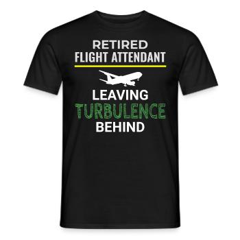Flugbegleiter im Ruhestand Flugbegleiter Flugbegleiter - Männer T-Shirt - Schwarz - Vorne - AI Model Male 178 light (178cm)
