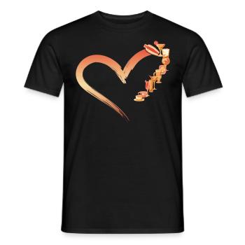 Bartender Mixologist Heart - Men's T-Shirt - black - Front - AI Model Male 178 light (178cm)