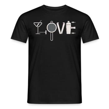 Barman Mixologue Love - T-shirt homme - noir - Devant - AI Model Male 178 light (178cm)
