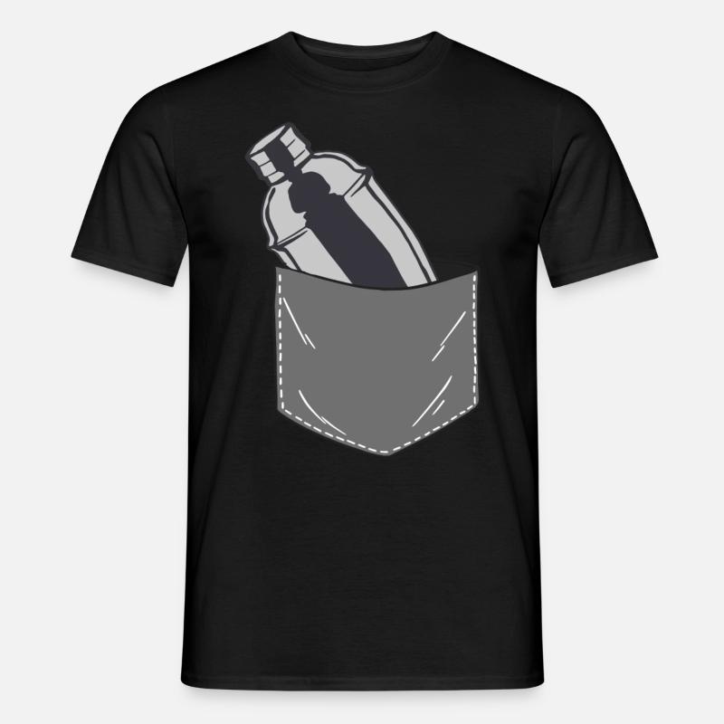 Bartender Mixologist Pocket - Männer T-Shirt - Schwarz