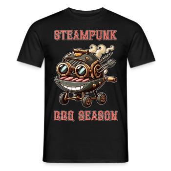 Steampunk BBQ Season 1 - Männer T-Shirt - Schwarz - Vorne - AI Model Male 178 light (178cm)