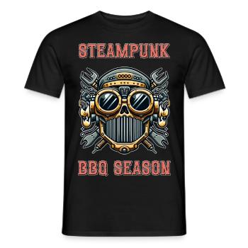 Steampunk BBQ Season 4 - Männer T-Shirt - Schwarz - Vorne - AI Model Male 178 light (178cm)